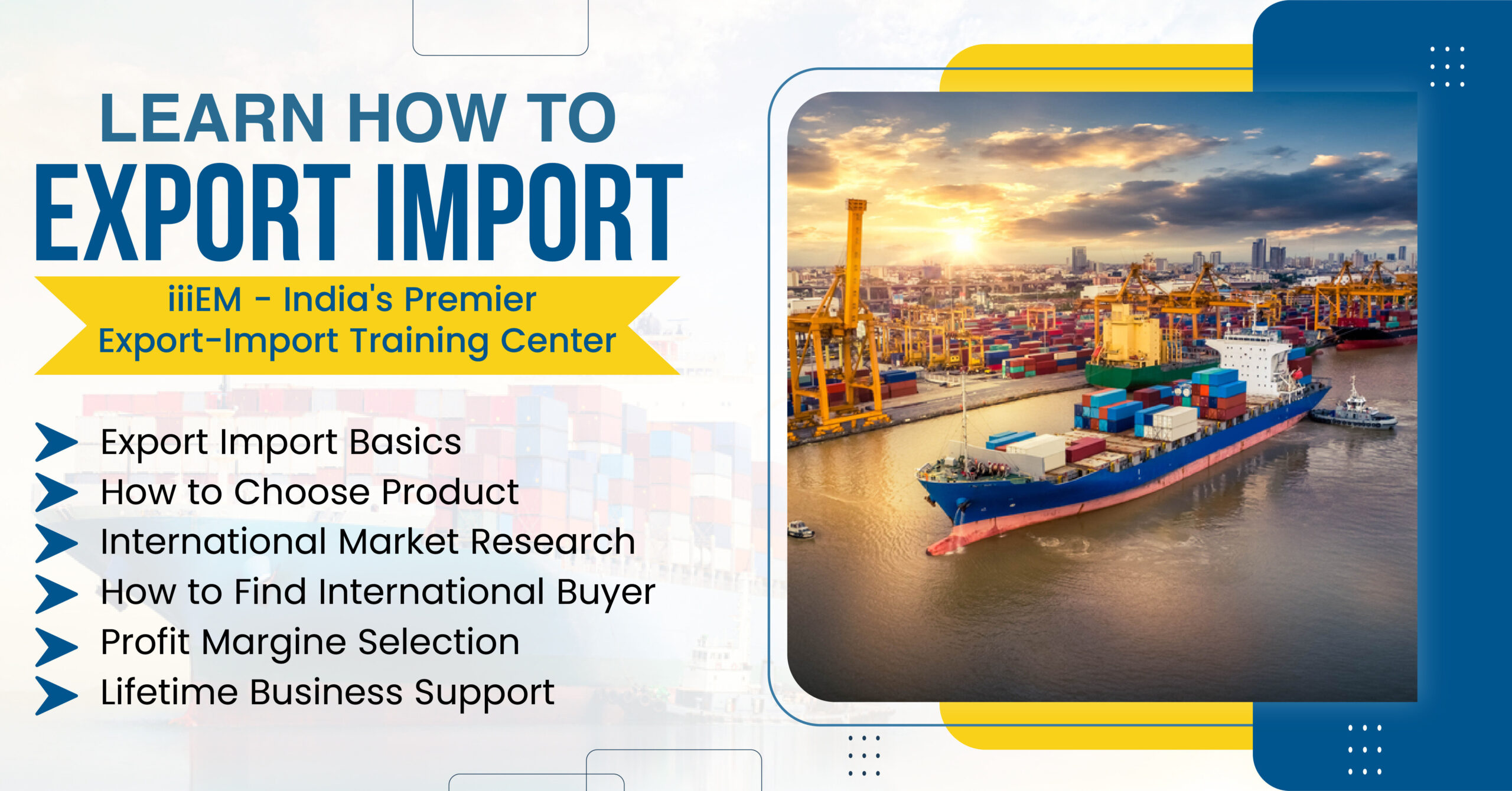 We are Export-Import knowledge Overview: EXIM World Network is a leading knowledge hub dedicated to empowering individuals and businesses with the essential information and skills needed for successful international trade. Specializing in export-import education, we provide expert resources, training, and guidance to help companies navigate the complexities of global trade. Whether you're new to exporting or looking to enhance your trade operations, EXIM World Network equips you with the tools for success. Mission Statement: Our mission is to simplify global trade by offering high-quality educational content and expert insights into the export-import process. We strive to be the go-to platform for individuals and businesses looking to enhance their understanding of international trade and build effective, sustainable export-import practices. Core Services: Training Programs: Comprehensive courses and workshops on the fundamentals of exporting and importing, tailored for businesses of all sizes. Expert Webinars & Workshops: Live sessions and webinars hosted by trade experts, offering in-depth knowledge and real-world examples. Resource Center: A vast library of articles, guides, templates, and case studies covering key export-import topics, from documentation and customs procedures to logistics and market entry strategies. Consulting Services: Personalized consulting for businesses that need expert advice on developing or optimizing their export-import strategies. Online Community: A global network where professionals can exchange ideas, share experiences, and ask questions about international trade.